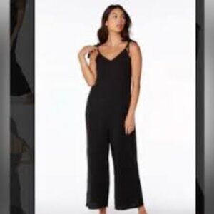 NWT: bobi LA Tie Shoulder Wide-Leg Jumpsuit Size XL